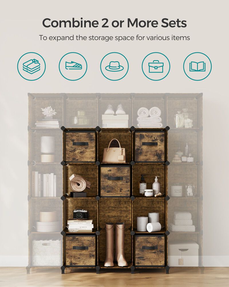 Cube Storage Organizer with 6 Storage Boxes