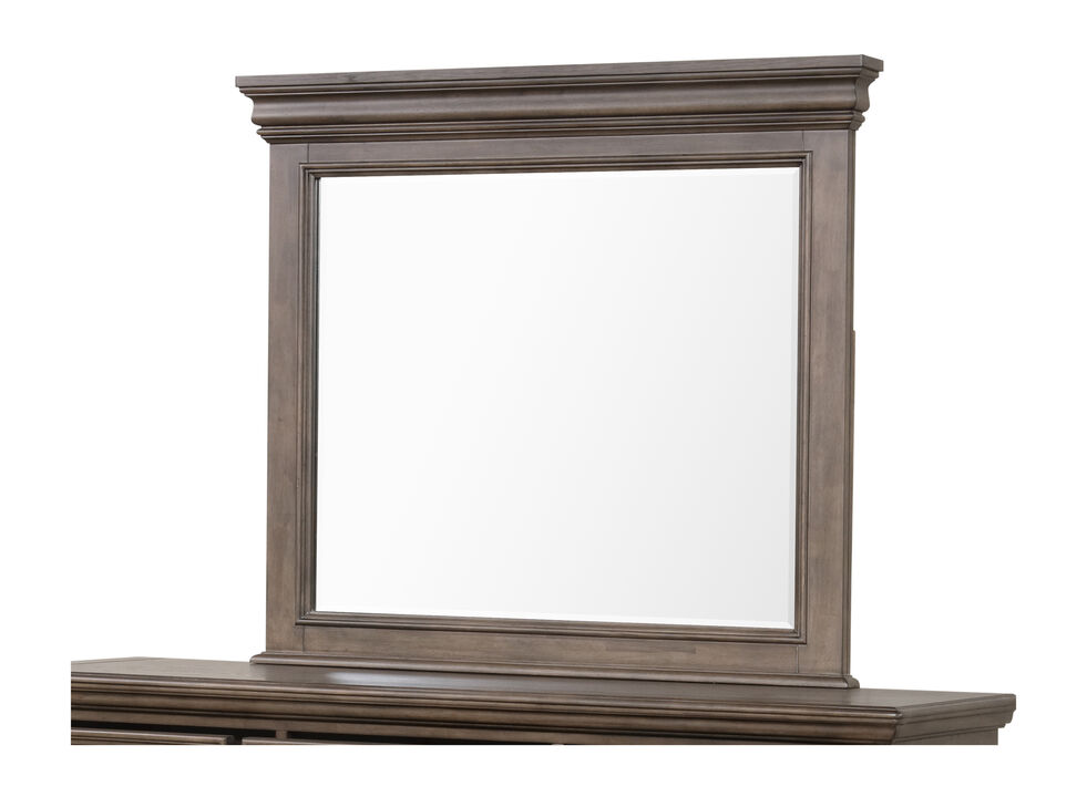 Stirling 44 in. W x 38 in. H Rectangle Wood Frame Gray Dresser Mirror
