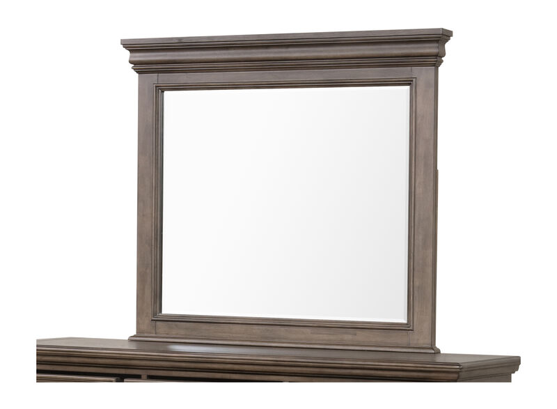 Stirling 44 in. W x 38 in. H Rectangle Wood Frame Gray Dresser Mirror image number 1