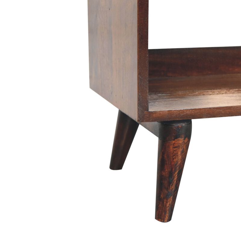 Artisan Furniture Solid Wood California Walnut bench with mud linen seat pad