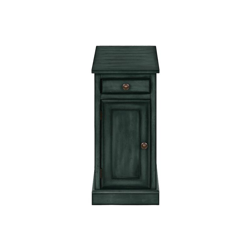 Accent Table, End, Side Table, Antique Blue Veneer, Traditional