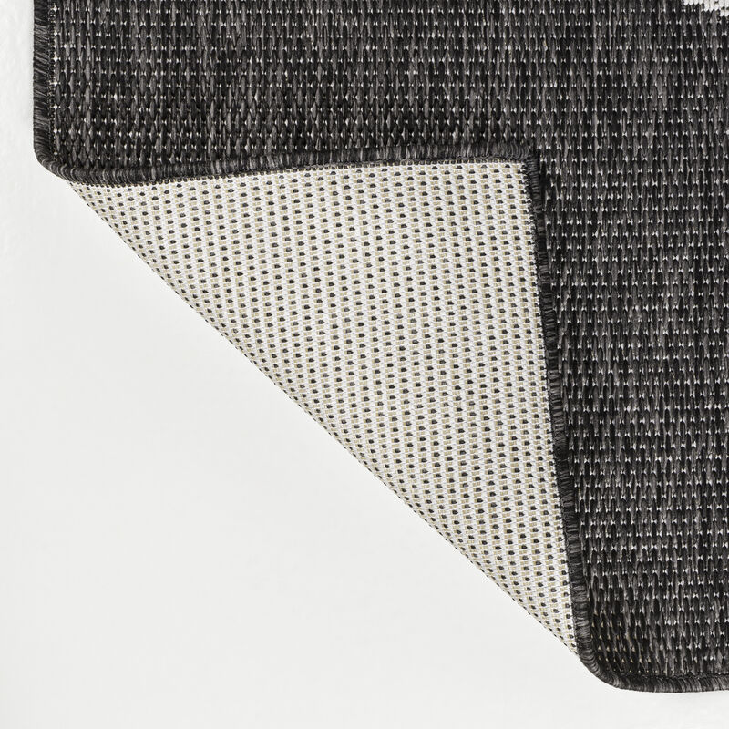 Lucian Modern Geometric Abstract Two-Tone Indoor/Outdoor Area Rug