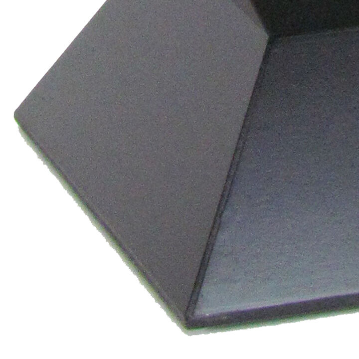 Contemporary Style Faceted Pedestal with Square Top, Black - Benzara
