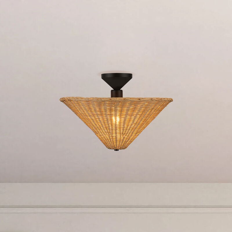 Bridgette 16 in Socket Semi Flush Mount image number 4