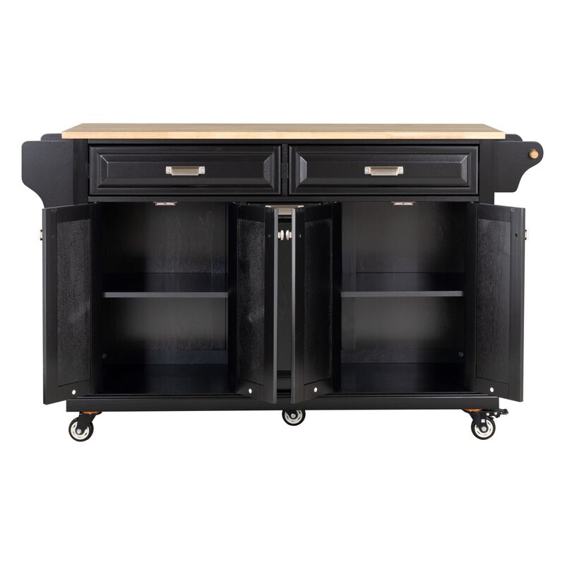 Streamdale Cambridge Natural Wood Top Kitchen Island with Storage image number 0