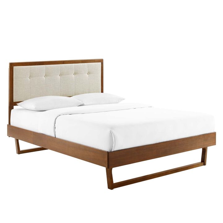 Modway - Willow Full Wood Platform Bed with Angular Frame