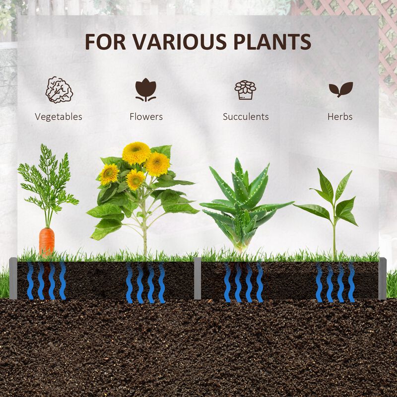Hivvago Hexagon Raised Planter Box for Herbs and Outdoor Plants image number 5