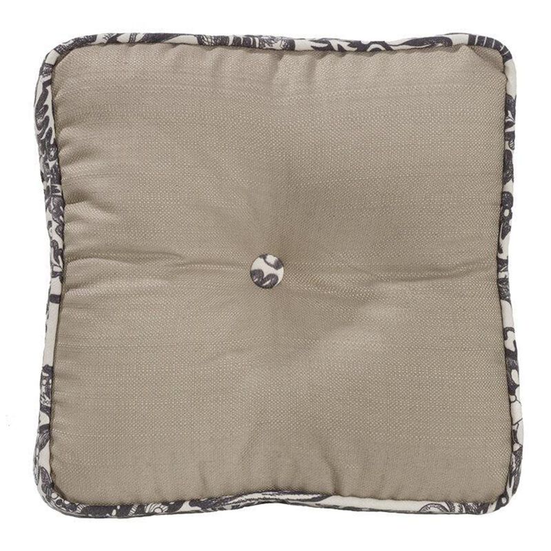 Augusta Buttoned Toile Box Pillow image number 0