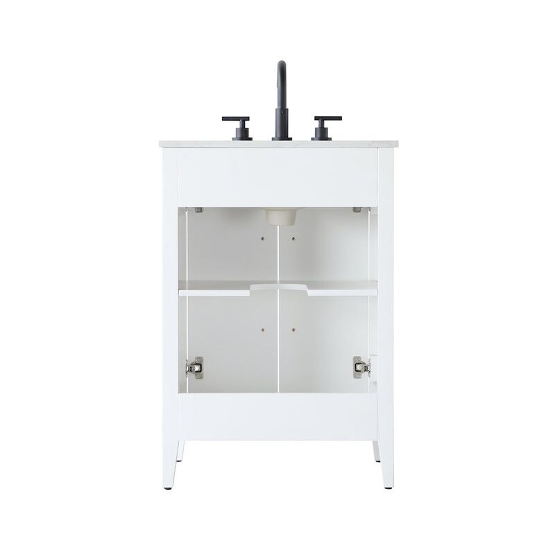 Elegant Kitchen and Bath 24 Inch Single Bathroom Vanity In White