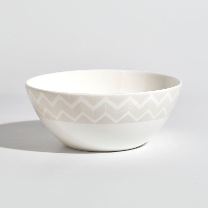 Soup Bowls ZIG ZAG WHITE Set of 2, diam. 5.71", H 2.36" image number 1