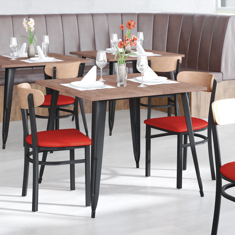 Metal/Wood Restaurant Chairs
