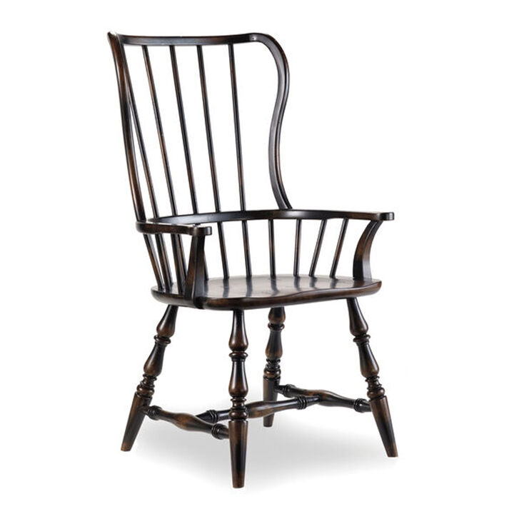 Sanctuary Spindle Arm Chair in Black