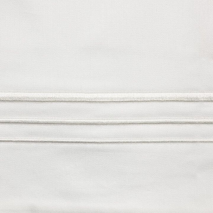 Border Embroidery White Twin XL Sheet Set