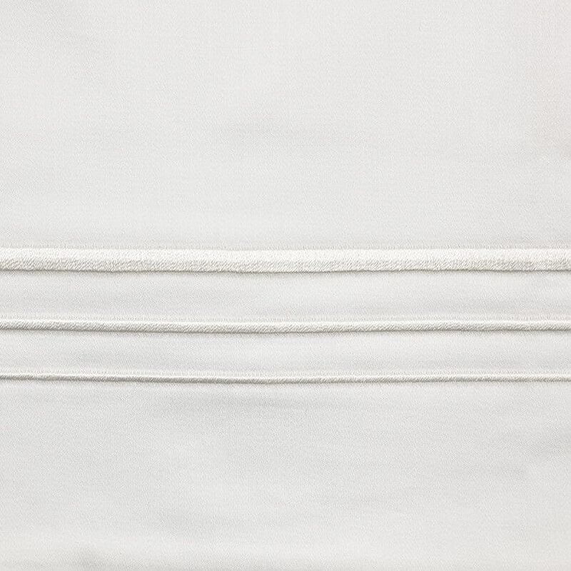 Border Embroidery White Twin Sheet Set image number 1
