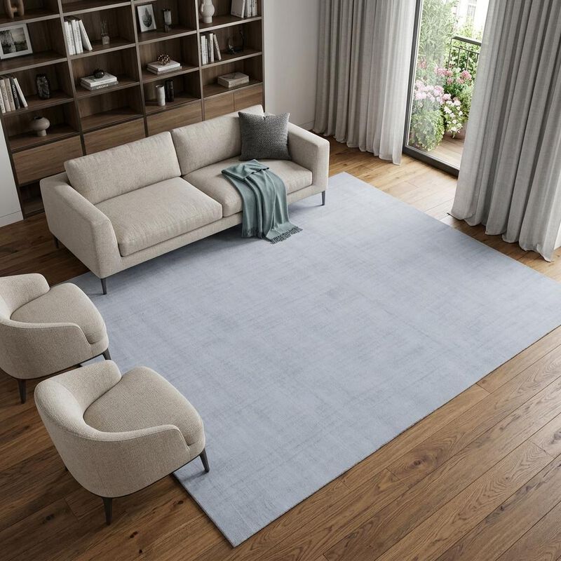 HomeRoots 8' X 10' Sage Hand Loomed Area Rug image number 1