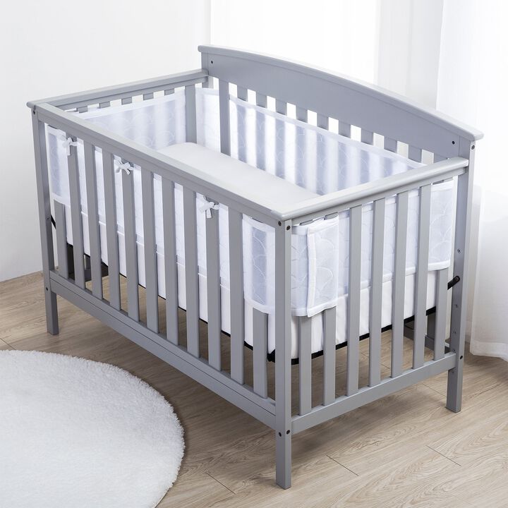 Breathable Mesh Crib Liner — Deluxe Sheer Quilted Collection