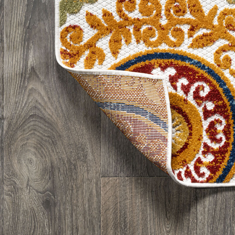 Circus Medallion High-Low Indoor/Outdoor Area Rug