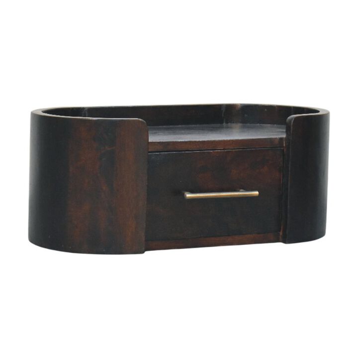 Artisan Furniture Solid Wood Valencia Wall-Mounted Bedside , Brown
