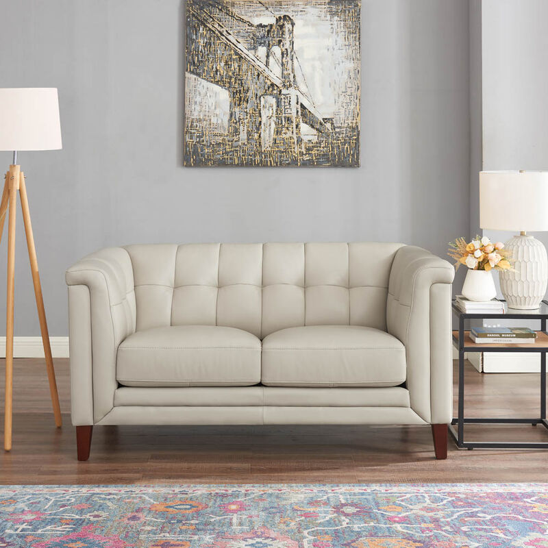 Arvo Top Grain Leather Loveseat
