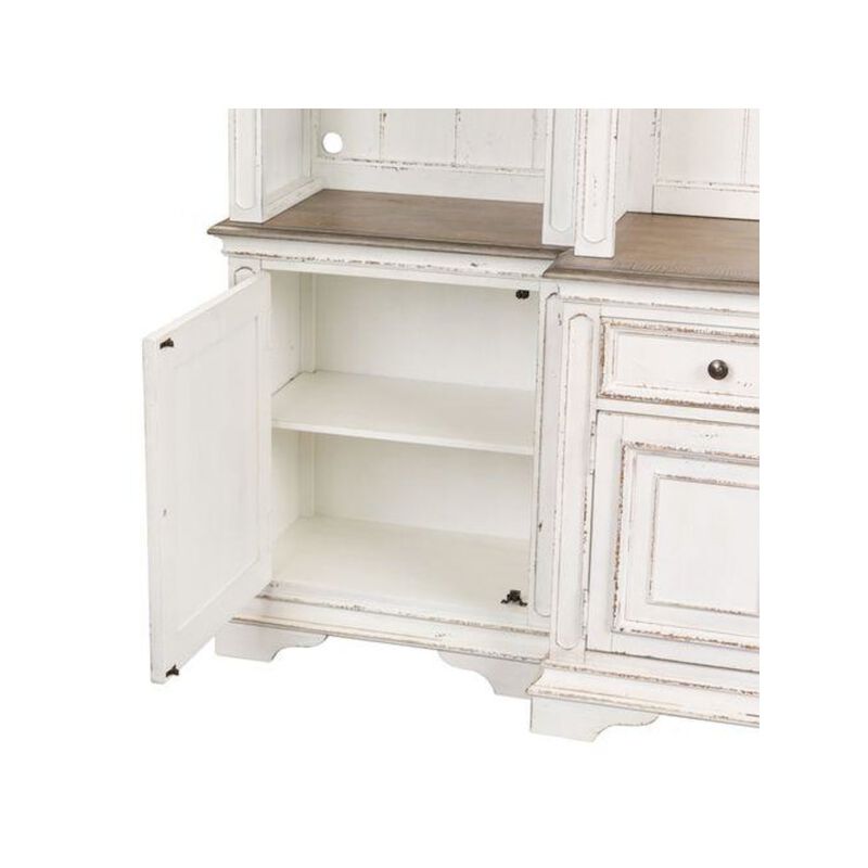 Liberty Furniture Magnolia Manor Entertainment Center with Piers in Antique White image number 3