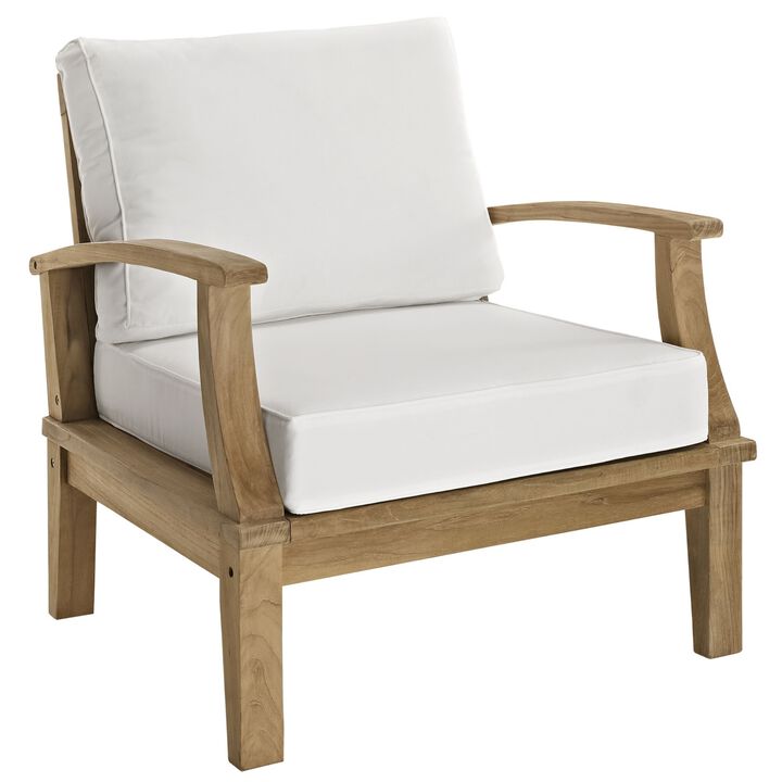 Marina 3 Piece Outdoor Patio Teak Set - Natural White