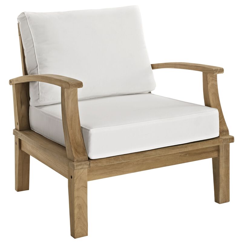 Marina 3 Piece Outdoor Patio Teak Set - Natural White