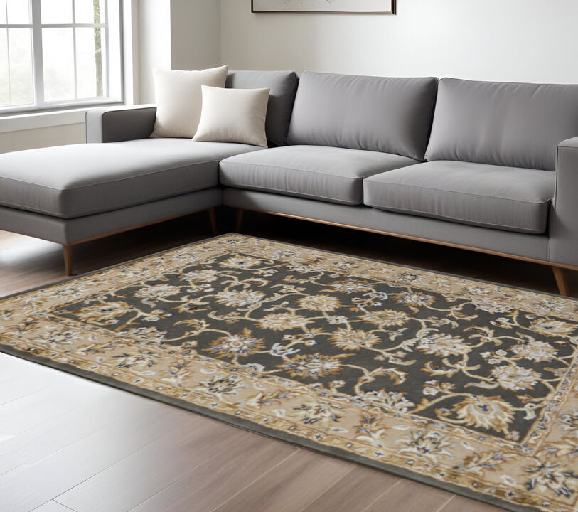 HomeRoots Floral Hand Tufted Area Rug