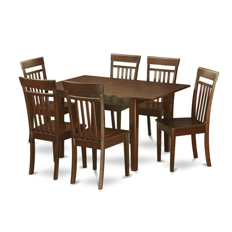 7 Pc dinette set for small spaces - dinette Table with 6 Dining Chairs
