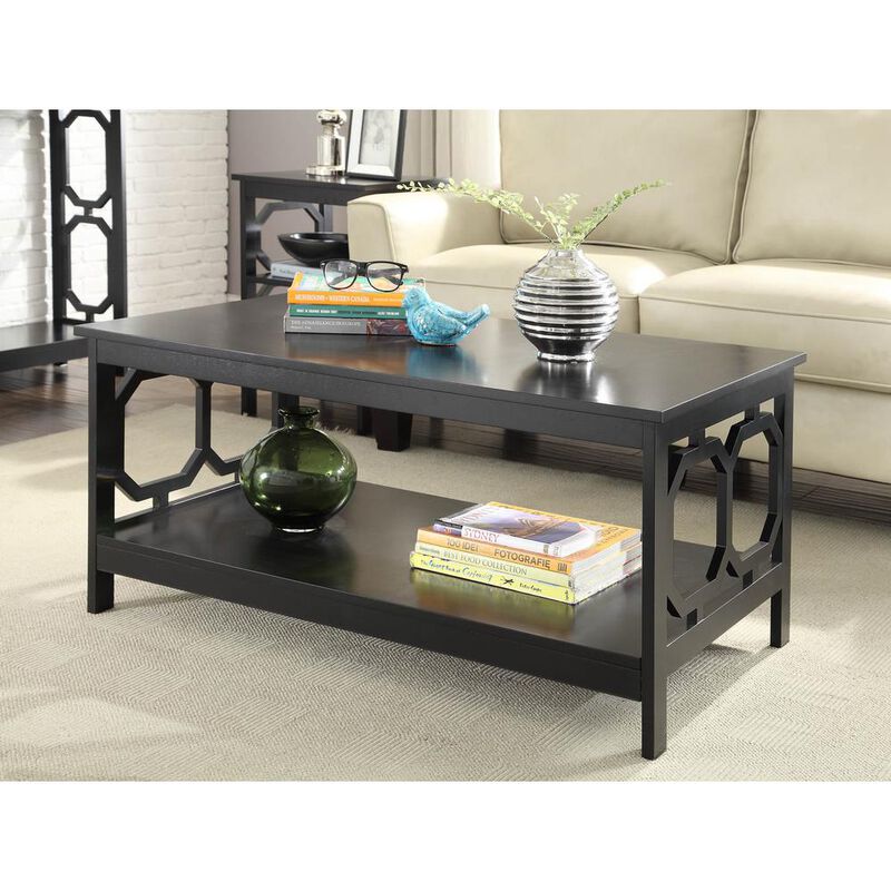 Convience Concept, Inc. Omega Coffee Table with Shelf Black