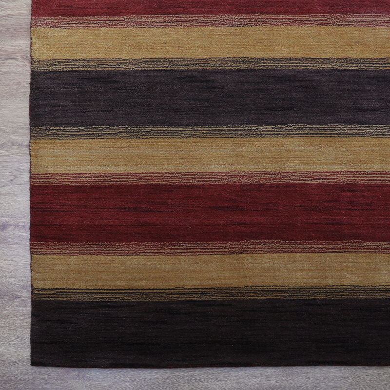 RUGSOTIC CARPETS HAND KNOTTED LOOM WOOL ECO-FRIENDLY AREA RUGS  - Rectangle, Contemporary Modern Design, High Pile Thick Handmade Anti Skid Rugs for Living Room (L00204) image number 4