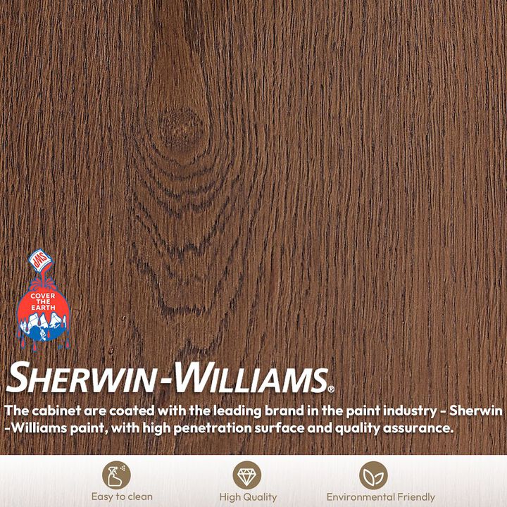 Vinnova Design Porto 48 Free-standing Single Bath Vanity in Aged Dark Brown Oak