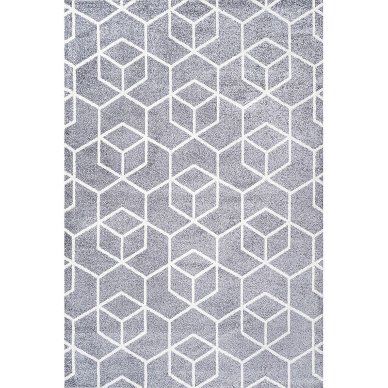 Tumbling Blocks Modern Geometric Area Rug