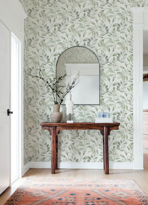 Pinnate Green Leaves Wallpaper (Set of 2)