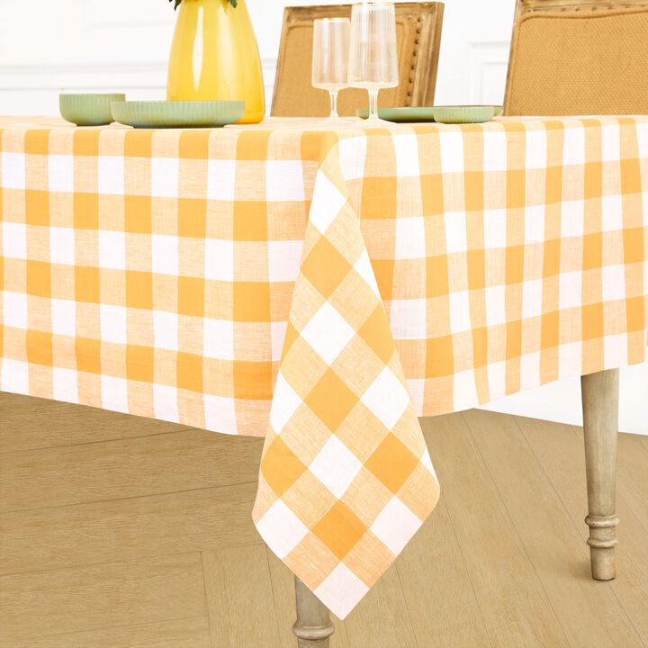 Linen Tablecloth - Buffalo Check
