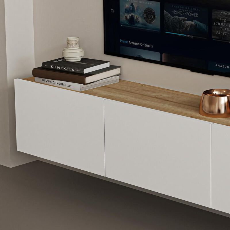 Atelier Mobili Floating TV Stand, TV Stand up to 75 inch TV, Floating TV Stand Wall Mounted