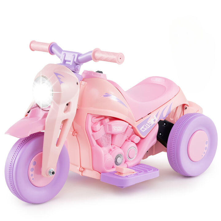 Kids 6V Electric Motorcycle Ride On Toy with Bubble Maker and Sound Effects