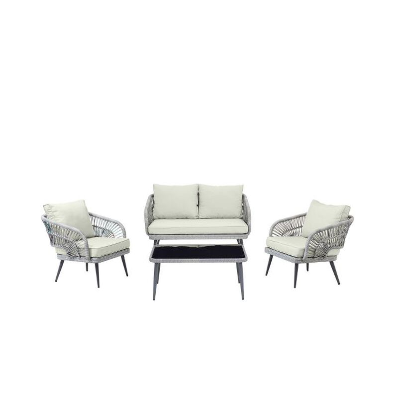 Riviera Cream Loveseat Patio Set