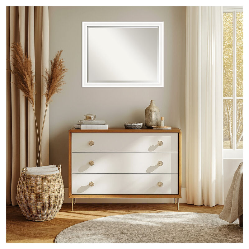 Oliver Narrow Beveled Wood Framed Wall Mirror image number 7