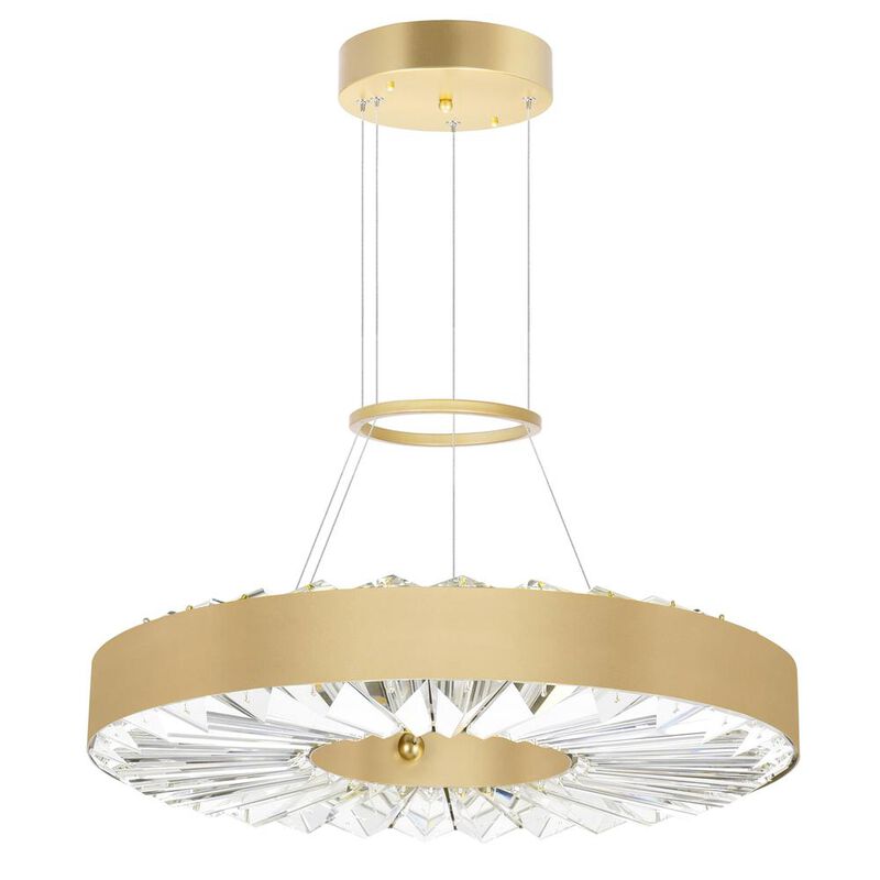 CWI Lighting Bjoux LED Chandelier With Sun Gold Finish