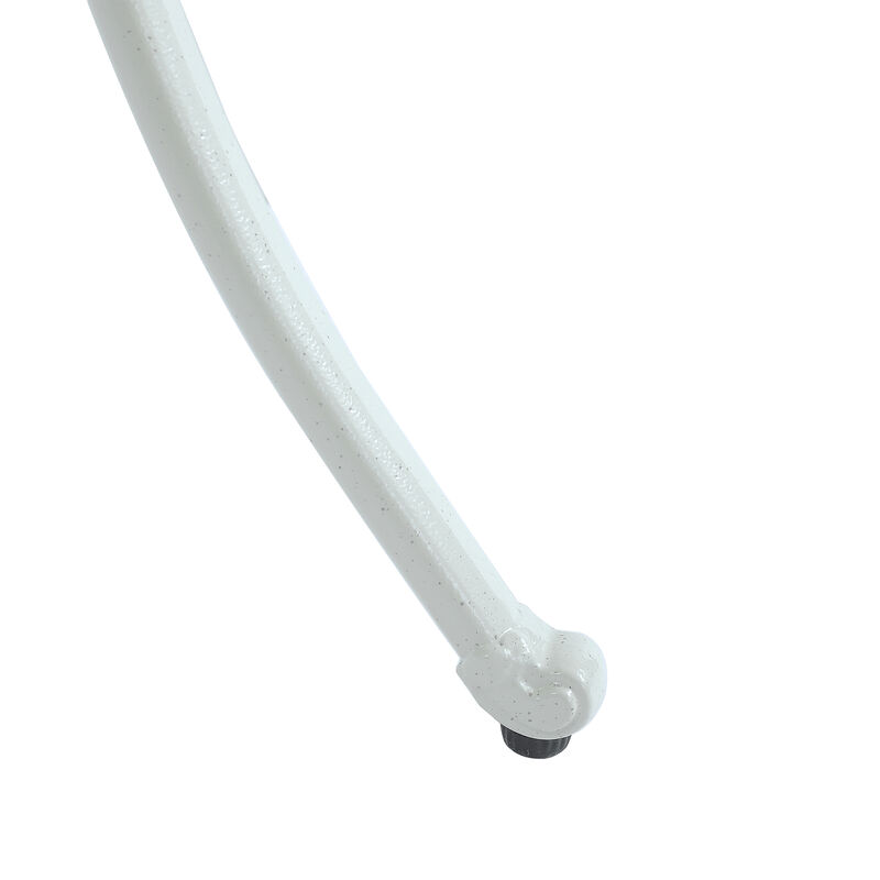 Mondawe Premium Cast Aluminum Round Outdoor Table with Umbrella Hole � Weather-Resistant and Sturdy