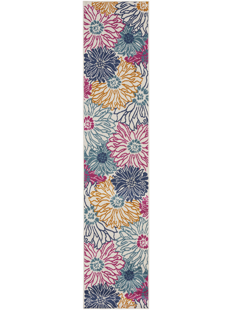 Passion PSN17 Ivory/Gray/Blue 2'2" x 10' Rug image number 0