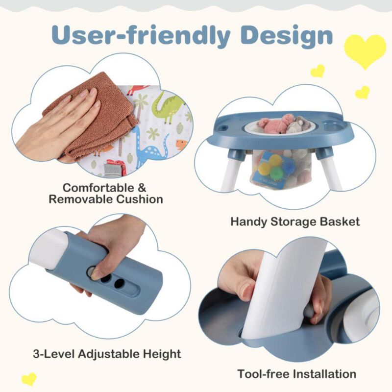 Convertible 16 in 1 Baby Highchair with Activity Center for Toddlers and Infants image number 5