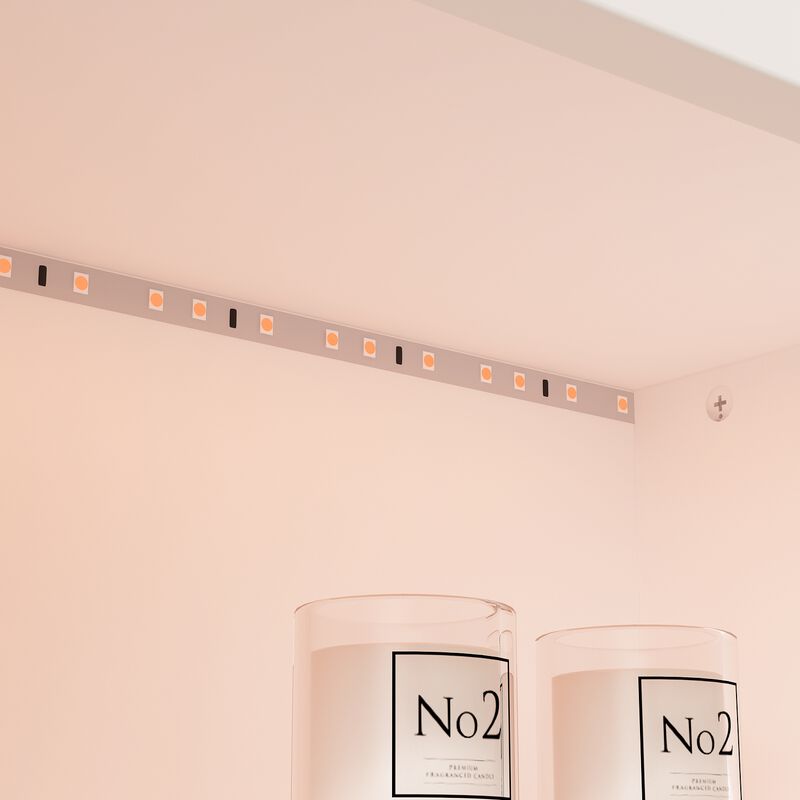 White Full Queen Wood Headboard Shelf with Socket Adapter USB Interface, Shelves and LED Lights