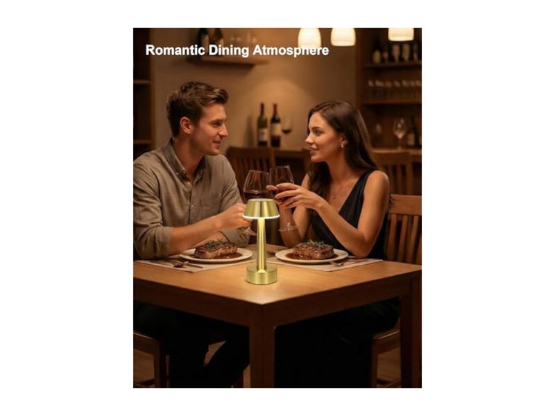 Rechargeable Cordless Dimmable Table Lamp For Living Room Bedside Patio Gold image number 2