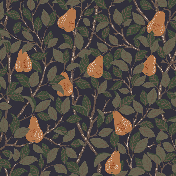 Pirum Navy Pear Wallpaper