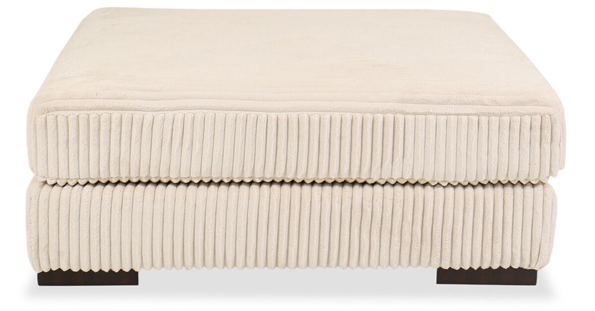 Lindyn Ivory Oversized Ottoman
