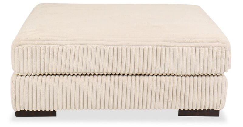 Lindyn Ivory Oversized Ottoman image number 0