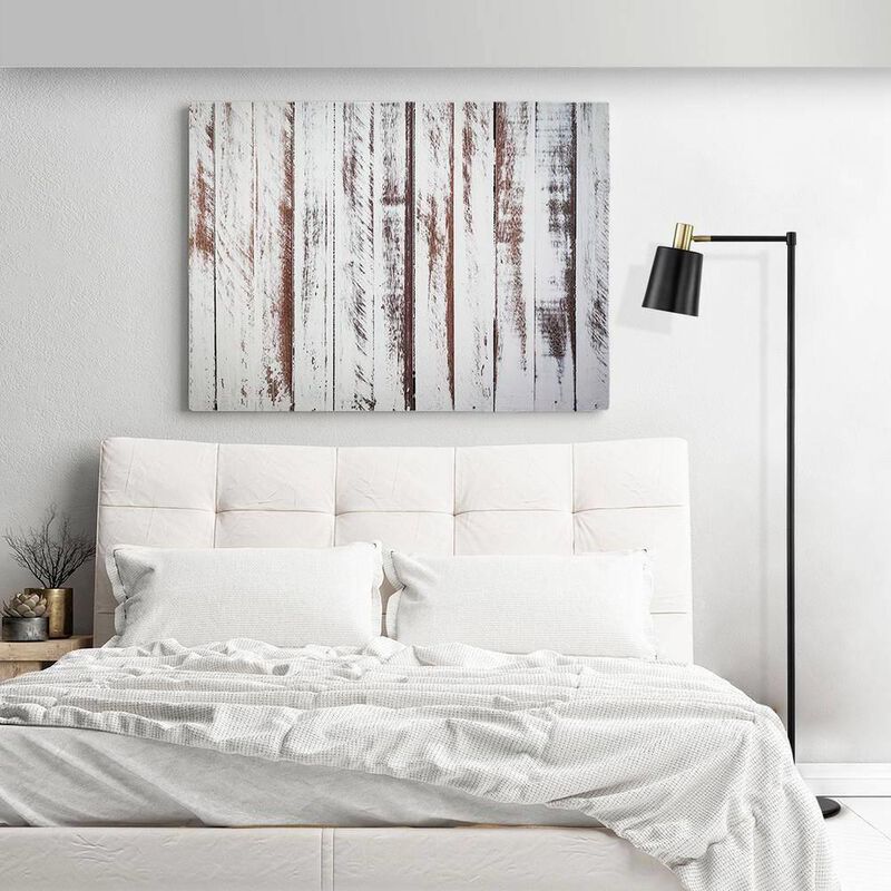 Hivvago 60-inch Industrial Modern Black Metal Floor Lamp with Gold Accents