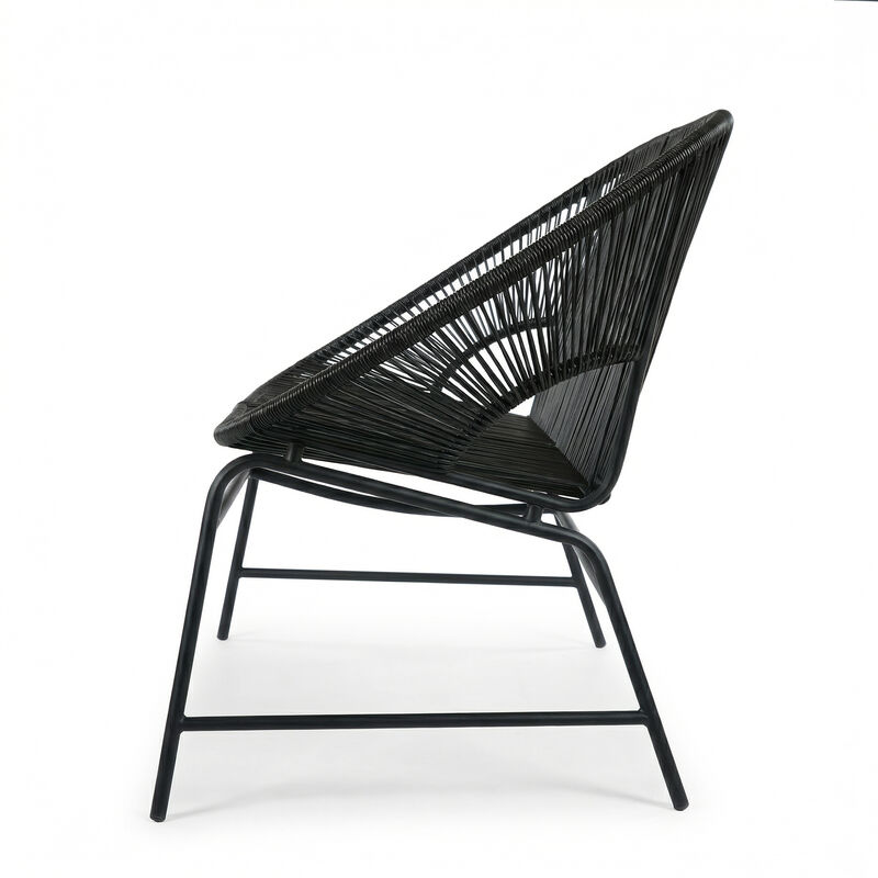 Christopher Knight Home Kamdyn Outdoor Wicker Wrap Hammock Loveseat with Metal Frame image number 4