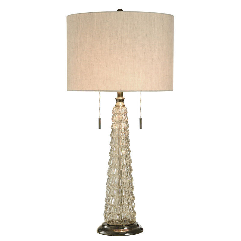 Gilded Glow Glass Lamp